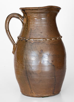 Brown-Glazed Stoneware Pitcher, attrib. Craven Family, Henderson County, Tennessee