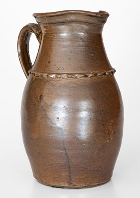 Brown-Glazed Stoneware Pitcher, attrib. Craven Family, Henderson County, Tennessee