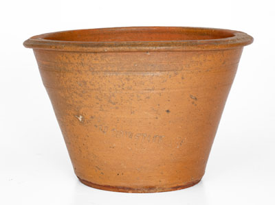 W GRINSTAFF, Grindstaff Pottery, Knox or Blount County, TN Salt-Glazed Stoneware Bowl, c1870-95