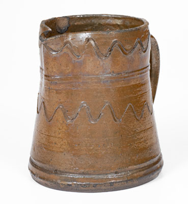 Attrib. Decker Pottery, Washington County, TN Small Brown-Glazed Stoneware Pitcher, c1872-1910