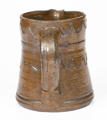 Attrib. Decker Pottery, Washington County, TN Small Brown-Glazed Stoneware Pitcher, c1872-1910