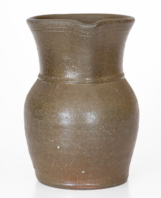 Small-Sized Salt-Glazed Stoneware Pitcher Inscribed 