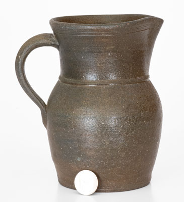 Small-Sized Salt-Glazed Stoneware Pitcher Inscribed 