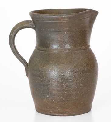 Small-Sized Salt-Glazed Stoneware Pitcher Inscribed 