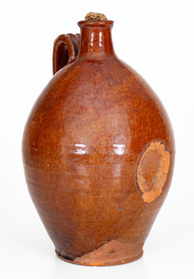 Carter County, Tennessee Redware Jug, circa 1820-1840