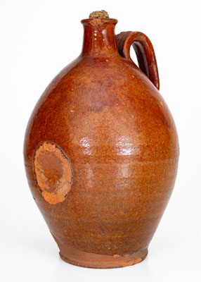 Carter County, Tennessee Redware Jug, circa 1820-1840