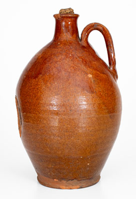 Carter County, Tennessee Redware Jug, circa 1820-1840