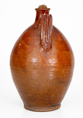 Carter County, Tennessee Redware Jug, circa 1820-1840