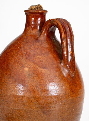 Carter County, Tennessee Redware Jug, circa 1820-1840