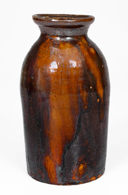 Greene County, Tennessee Redware Canning Jar, mid to late 19th century