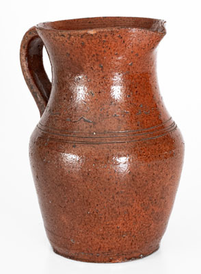 Attrib. Cain Pottery, Sullivan County, Tennessee Redware Pitcher