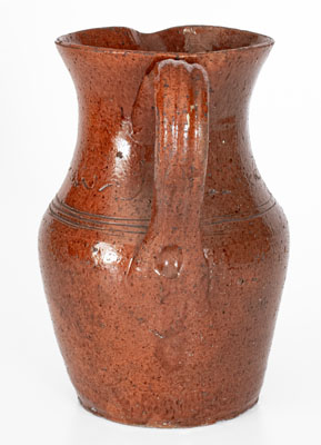 Attrib. Cain Pottery, Sullivan County, Tennessee Redware Pitcher