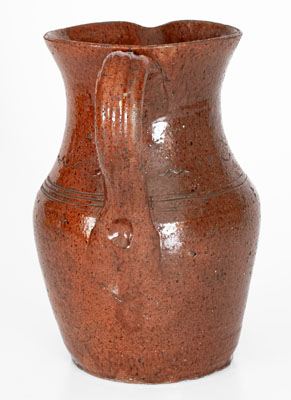 Attrib. Cain Pottery, Sullivan County, Tennessee Redware Pitcher