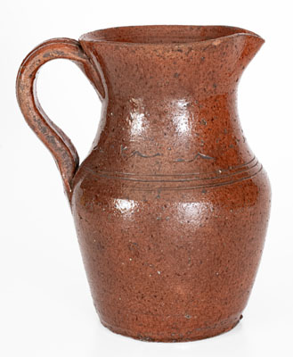 Attrib. Cain Pottery, Sullivan County, Tennessee Redware Pitcher