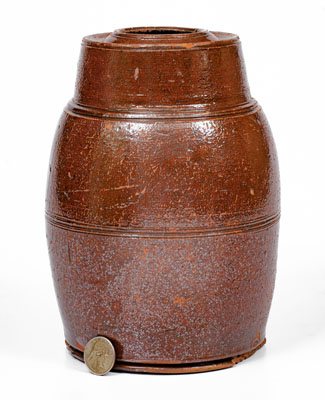 Attrib. Cain Pottery, Sullivan County, Tennessee Redware Canning Jar, circa 1840-1880