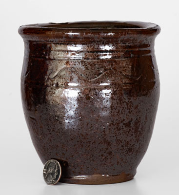 Attrib. Cain Pottery, Sullivan County, Tennessee Redware Jar, circa 1840-80