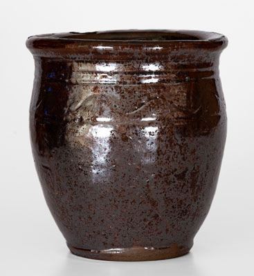 Attrib. Cain Pottery, Sullivan County, Tennessee Redware Jar, circa 1840-80