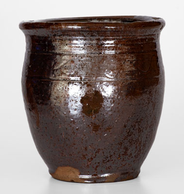 Attrib. Cain Pottery, Sullivan County, Tennessee Redware Jar, circa 1840-80