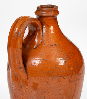 Attrib. Greene County, TN Redware Jug, possibly Peter Harmon Pottery, second or third quarter 19th century