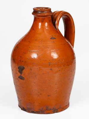 Attrib. Greene County, TN Redware Jug, possibly Peter Harmon Pottery, second or third quarter 19th century