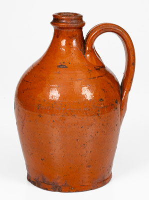 Attrib. Greene County, TN Redware Jug, possibly Peter Harmon Pottery, second or third quarter 19th century