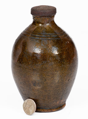 Unusual Copper-Glazed Make-Do Redware Muffineer, Tennessee, second or third quarter 19th century