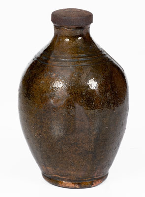 Unusual Copper-Glazed Make-Do Redware Muffineer, Tennessee, second or third quarter 19th century