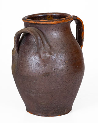 Extremely Rare Tennessee Redware Jar, TN possibly Knox County, circa 1820-1860