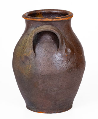 Extremely Rare Tennessee Redware Jar, TN possibly Knox County, circa 1820-1860