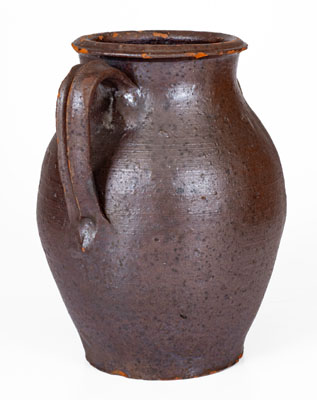 Extremely Rare Tennessee Redware Jar, TN possibly Knox County, circa 1820-1860