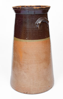 Four-Gallon Stoneware Churn w/ Two-Toned Glaze, probably Whelchel Family, Gaffney, SC, late 19th century