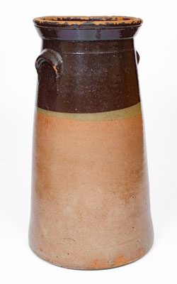 Four-Gallon Stoneware Churn w/ Two-Toned Glaze, probably Whelchel Family, Gaffney, SC, late 19th century