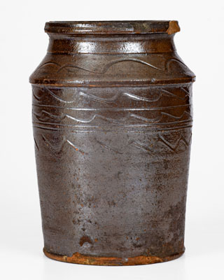 Attrib. Hinkle-Mort Pottery, Jefferson County, TN Redware Jar, c1855-60