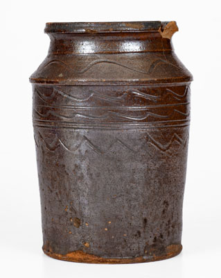 Attrib. Hinkle-Mort Pottery, Jefferson County, TN Redware Jar, c1855-60