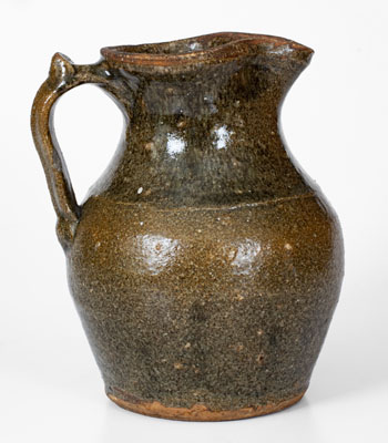 Southern U.S. Alkaline-Glazed Stoneware Pitcher, fourth quarter 19th century