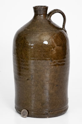 Alkaline-Glazed Stoneware Jug Stamped HY, Crawford County, GA, late 19th century