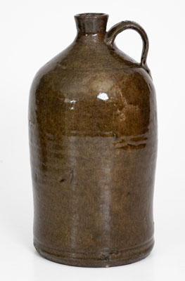 Alkaline-Glazed Stoneware Jug Stamped HY, Crawford County, GA, late 19th century