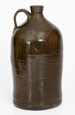 Alkaline-Glazed Stoneware Jug Stamped HY, Crawford County, GA, late 19th century