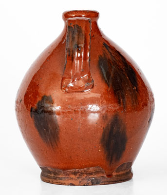 Manganese-Decorated Redware Jug, Norwalk, CT or Huntington, Long Island, NY