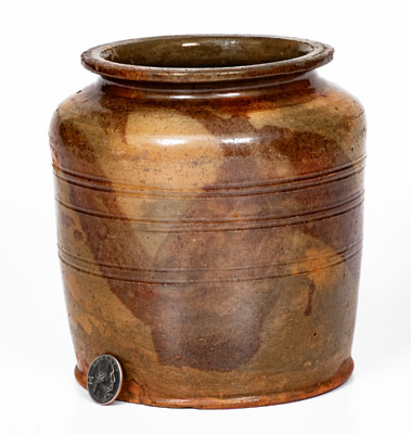 Attrib. Solomon Miller, Adams County, PA Manganese-Decorated Redware Jar