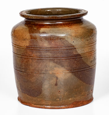 Attrib. Solomon Miller, Adams County, PA Manganese-Decorated Redware Jar