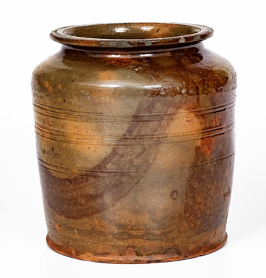 Attrib. Solomon Miller, Adams County, PA Manganese-Decorated Redware Jar