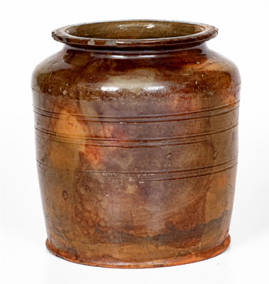 Attrib. Solomon Miller, Adams County, PA Manganese-Decorated Redware Jar