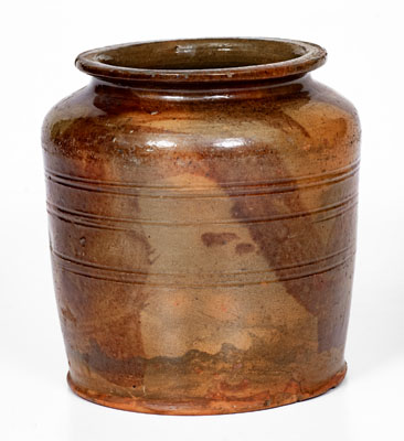 Attrib. Solomon Miller, Adams County, PA Manganese-Decorated Redware Jar