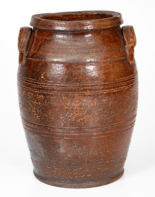 Redware Jar attrib. Henkel-Spigle Pottery, Amsterdam, Botetourt County, Virginia, circa 1830-1850