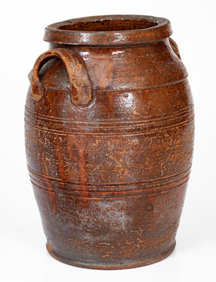 Redware Jar attrib. Henkel-Spigle Pottery, Amsterdam, Botetourt County, Virginia, circa 1830-1850