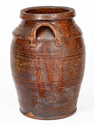 Redware Jar attrib. Henkel-Spigle Pottery, Amsterdam, Botetourt County, Virginia, circa 1830-1850