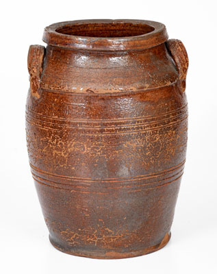 Redware Jar attrib. Henkel-Spigle Pottery, Amsterdam, Botetourt County, Virginia, circa 1830-1850