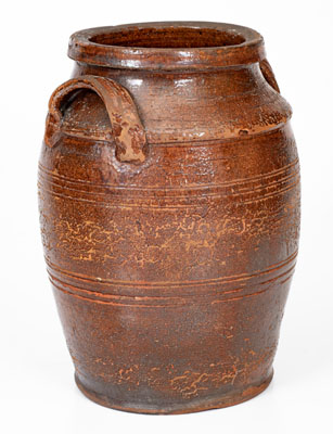 Redware Jar attrib. Henkel-Spigle Pottery, Amsterdam, Botetourt County, Virginia, circa 1830-1850