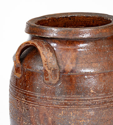 Redware Jar attrib. Henkel-Spigle Pottery, Amsterdam, Botetourt County, Virginia, circa 1830-1850